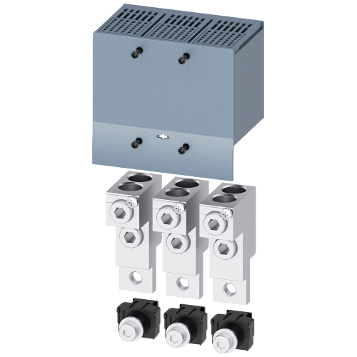 Circular conductor terminal, 2 cables, with control wire voltage tap, 3 units