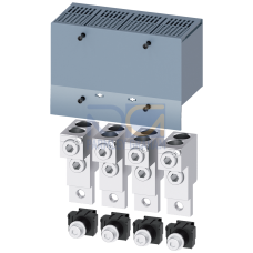 Circular conductor terminal, 2 cables, with control wire voltage tap, 4 units