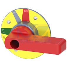 supplementary handle for door mounted rotary operator emergency-stop accessory for: 3VA1 400/630 3VA2 400/630