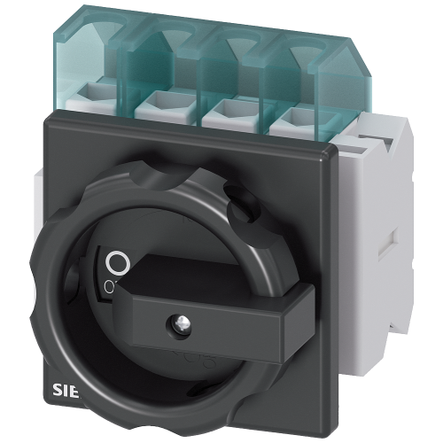 SENTRON, Switch disconnector 3LD, main switch, 4-pole, Iu: 25 A, Operating power / at AC-23 A at 400