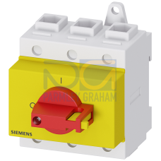 SENTRON, Switch disconnector 3LD, emergency switching-off switch, 3- pole, Iu: 100 A, operating powe