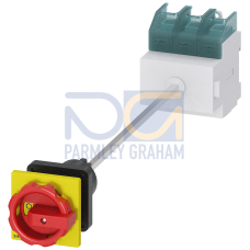 SENTRON, Switch disconnector 3LD, emergency switching-off switch, 3- pole, Iu: 100 A, operating power / at AC-23 A 400 V: 37 kW, floor mounting wit...