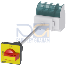 SENTRON, switch disconnector 3LD, EMERGENCY OFF switch, 4-pole, Iu: 63 A, Operating power / at AC-23