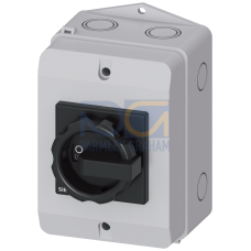 SENTRON, Switch disconnector 3LD, main switch, 3-pole, Iu: 16 A, Operating power / at AC-23 A at 400