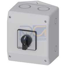 SENTRON, Switch disconnector 3LD, change-over switch, 3-pole, Iu: 25 A, Operating power / at AC-23 A