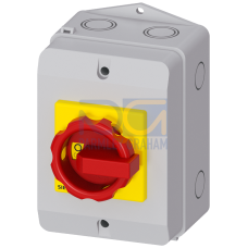 SENTRON, Switch disconnector 3LD, emergency switching-off switch, 3- pole, Iu: 25 A, operating power