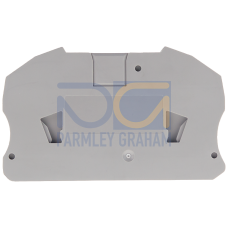 Cover for terminal block 16 mm2 for IPO connection, width 2 mm gray
