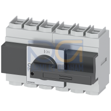 SENTRON, Switch disconnector 3LD, main switch, 6-pole, Iu: 160 A, Operating power / at AC-23 A at 40