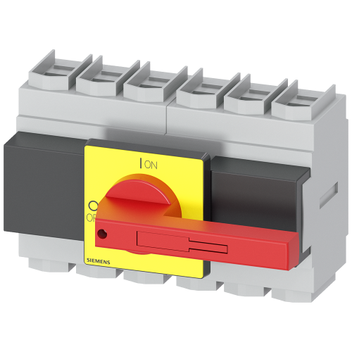 SENTRON, Switch disconnector 3LD, emergency switching-off switch, 6- pole, Iu: 160 A, operating powe
