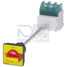 SENTRON, switch disconnector 3LD, EMERGENCY OFF switch, 3-pole, Iu: 63 A, Operating power / at AC-23