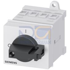 SENTRON, Switch disconnector 3LD, main switch, 3-pole, Iu: 16 A, Operating power / at AC-23 A at 400