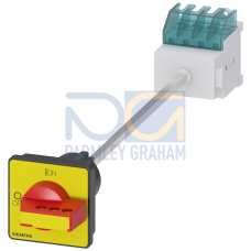 SENTRON, switch disconnector 3LD, EMERGENCY OFF switch, 3-pole, Iu: 16 A, Operating power / at AC-23