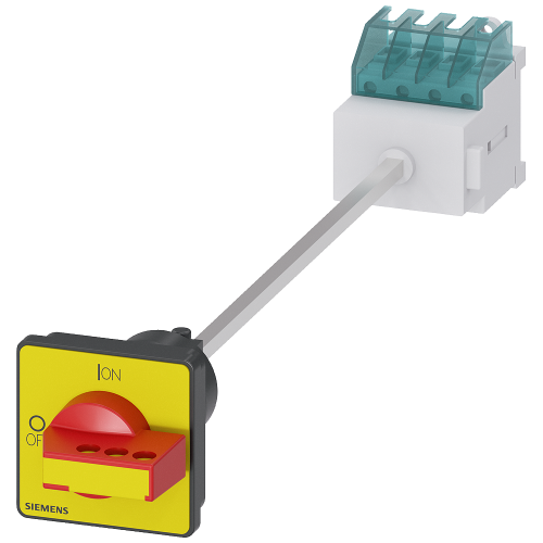 SENTRON, switch disconnector 3LD, EMERGENCY OFF switch, 3-pole, Iu: 16 A, Operating power / at AC-23