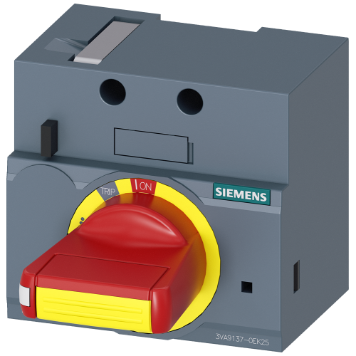 front mounted rotary operator emergency-off with door interlock IEC IP30/40 accessory for: 3VA5 125