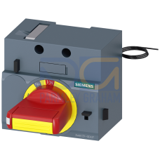 Front mounted rotary operator EMERG. OFF IP30 NEMA type 1,.. with door interlocking for 3VA5 125
