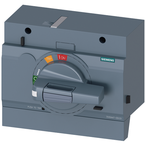 FRONT MOUNTED ROTARY OPERATOR STANDARD IP30 WITH DOOR INTERLOCKING AND DOOR-OPEN POSITION ACCESSORY FOR 3VA5/6 400/600