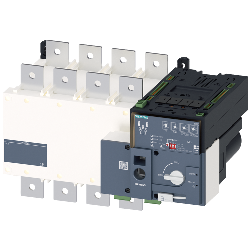 3KC transfer switching equipment, automatic, ATSE, 4-pole, Iu: 630 A, Ue AC: 415 V, Ie ...