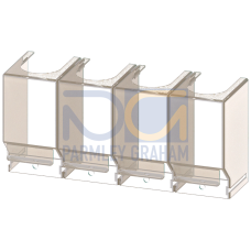 Accessories for 3KC4, 3KC8 terminal covers 1-pole for 630 A comprising 4 units.