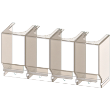 Accessories for 3KC4, 3KC8 terminal covers 1-pole for 630 A comprising 4 units.