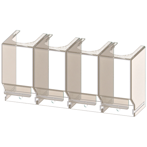 Accessories for 3KC4, 3KC8 terminal covers 1-pole for 630 A comprising 4 units.