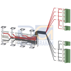Accessory for 3KC8 Power supply cable for connection at the bottom 4-pole for 250 A contains 1 unit