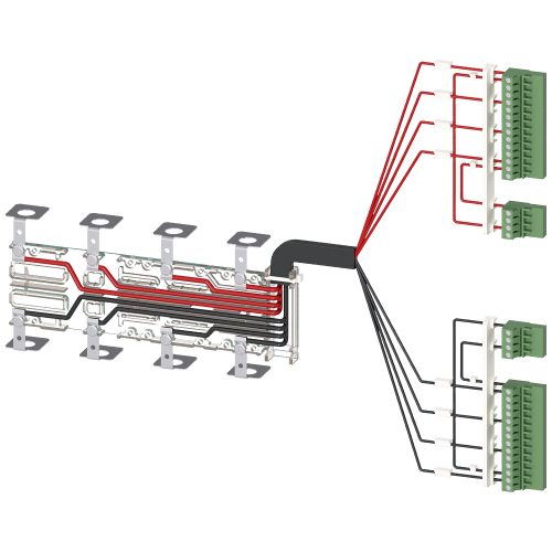 Accessory for 3KC8 power supply cable for upper connection 4-pole