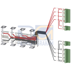 Accessory for 3KC8 Power supply cable for connection at the top 4-pole for 400 A contains 1 unit
