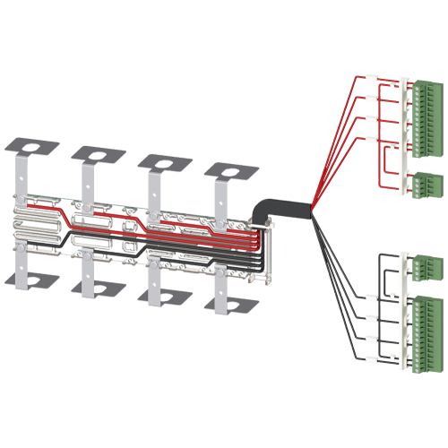 Accessory for 3KC8 power supply cable for upper connection 4-pole