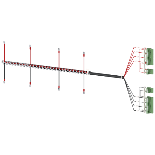Accessory for 3KC8 power supply cable for upper connection 4-pole