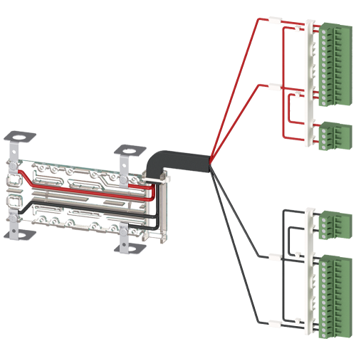 Accessory for 3KC8 power supply cable for lower connection 2-pole