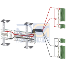 Accessory for 3KC8 power supply cable for lower connection 2-pole