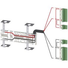 Accessory for 3KC8 power supply cable for lower connection 2-pole