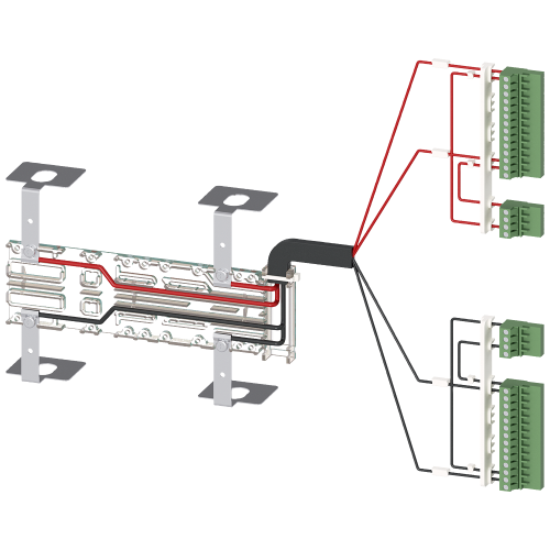 Accessory for 3KC8 power supply cable for lower connection 2-pole