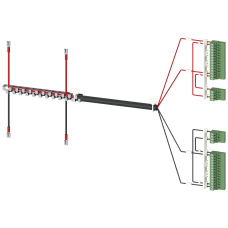 Accessory for 3KC8 power supply cable for lower connection 2-pole
