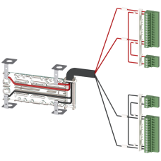 Accessory for 3KC8 power supply cable for upper connection 2-pole