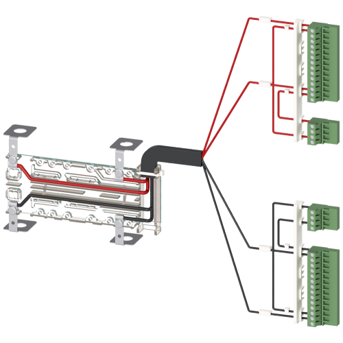 Accessory for 3KC8 power supply cable for upper connection 2-pole