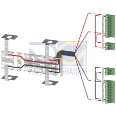 Accessory for 3KC8 power supply cable for upper connection 2-pole