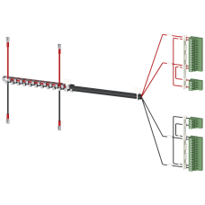 Accessory for 3KC8 power supply cable for upper connection 2-pole