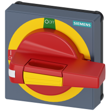 Handle with masking plate EMERGENCY OFF size 75x 75, for 8x 8 shaft, I-0-II.