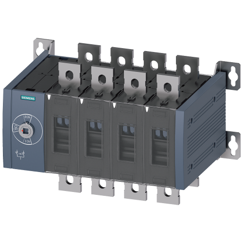 SENTRON, 3KC transfer switching equipment, manually operated, MTSE, size: 4, 4-pole, Iu: 630 A