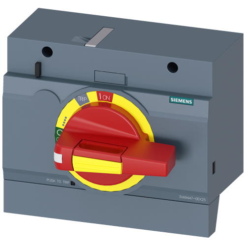 FRONT MOUNTED ROTARY OPERATOR EMERGENCY-OFF WITH DOOR INTERLOCKING IEC IP30/40 ACCESSORY FOR: 3VA5/6 400/600