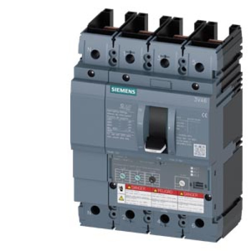Circuit breaker 3VA6 UL frame 150 breaking capacity class H 65 kA @ 480 V 4-pole