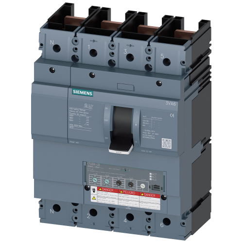Circuit breaker 3VA6 UL frame 400 breaking capacity class H 65 kA @ 480 V 4-pole