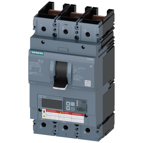 Circuit breaker 3VA6 UL frame 600 breaking capacity class H 65 kA @ 480 V 3-pole
