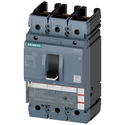 Circuit breaker 3VA5 UL frame 250 breaking capacity class C 100 kA @ 480 V 3-pole