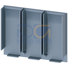 Insulating plate extended, 3-pole, 1 unit, accessories for: 3VA4/5 125.