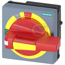 Handle with masking plate EMERGENCY STOP with tolerance compensation with door opening position