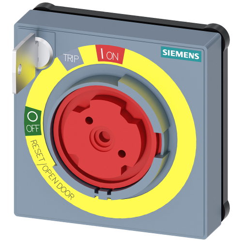 KABA cylinder lock with masking plate, EMERGENCY STOP with door opening position, key