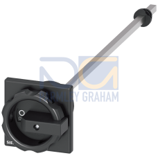 Door-coupling rotary operating mechanism black 66x66 mm, Front plate mounting Central hole mounting