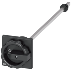 Door-coupling rotary operating mechanism black 66x66 mm, Front plate mounting Central hole mounting